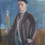 Oljemålning, Gideon Börje (1891-1965), Sverige. Självporträtt, Signerad 1929. Olja på duk, 60x49